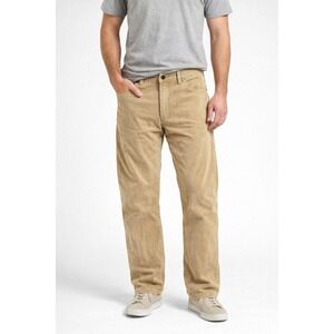 Dockers Men's 38x32 Corduroy Pant Straight Tan Beige Retro 90s Granola Cabincore